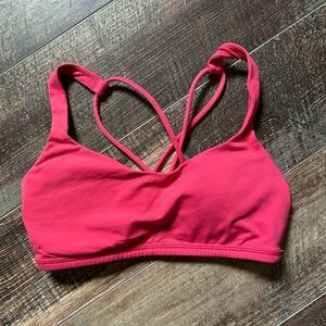 Pink Lululemon sports bra